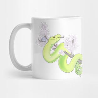 White Sakura Viper: Green Mug